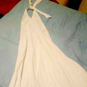 H&M Summer Dress, Size 6, Light Green & White